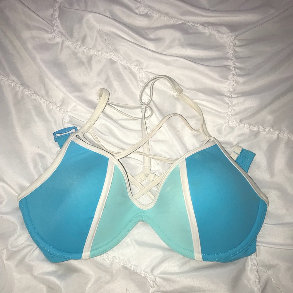 PINK triangle swim top